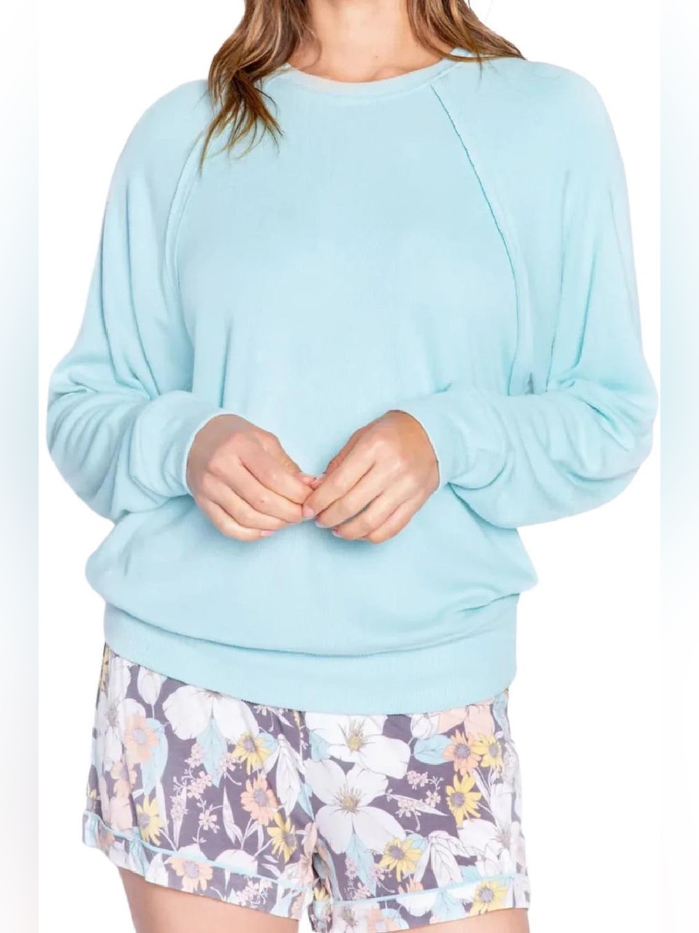 PJ Salvage Pastel Dreams Solid Long Sleeve Top Lounge Shirt